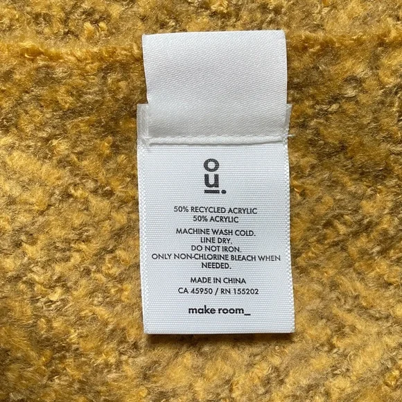 Cozy Mustard Throw Blanket with Fringe - Picture 2 of 4